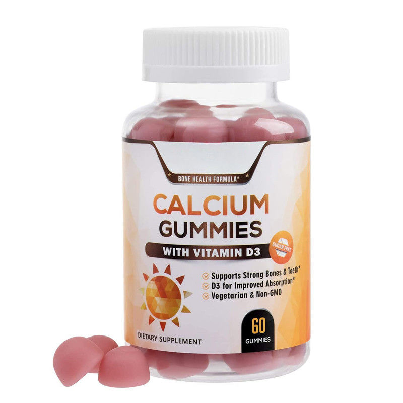 Oem Private Label Vegan Gummy Candy Calcio E Vitamina D3 Gummies Per Adulti Sostenere Ossa E Denti Salute