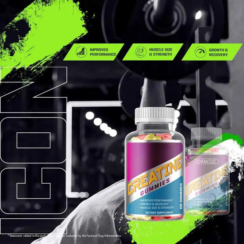 Bcaa Creatina Monohidrato Gomma Pre allenamento Energia Gomma Creatina