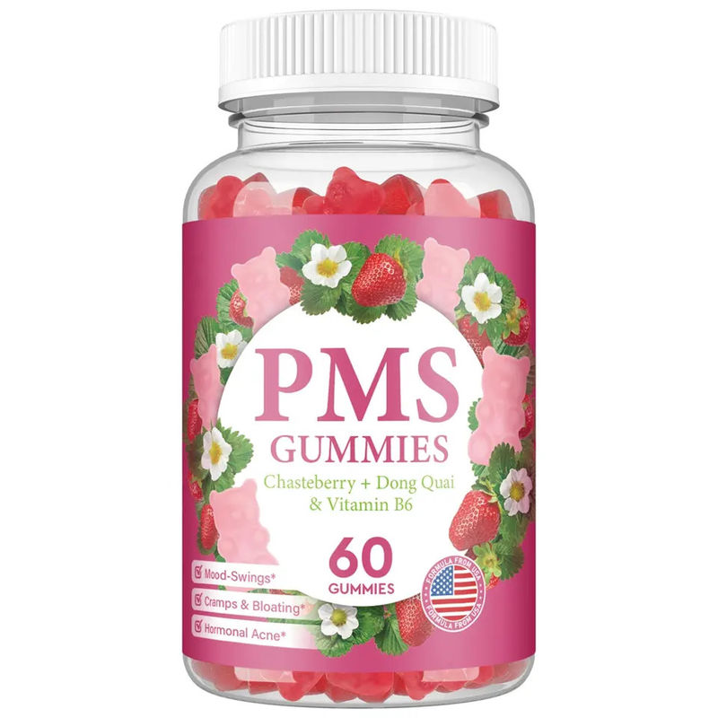 Gomme senza zucchero per alleviare il periodo di ormoni Pms per alleviare il dolore mestruale delle donne