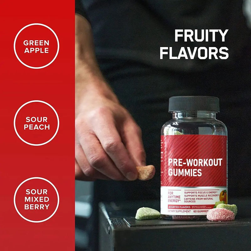 Oem supporta il recupero energetico muscolare Amino Energy Gummies Supplement For Anytime Energy