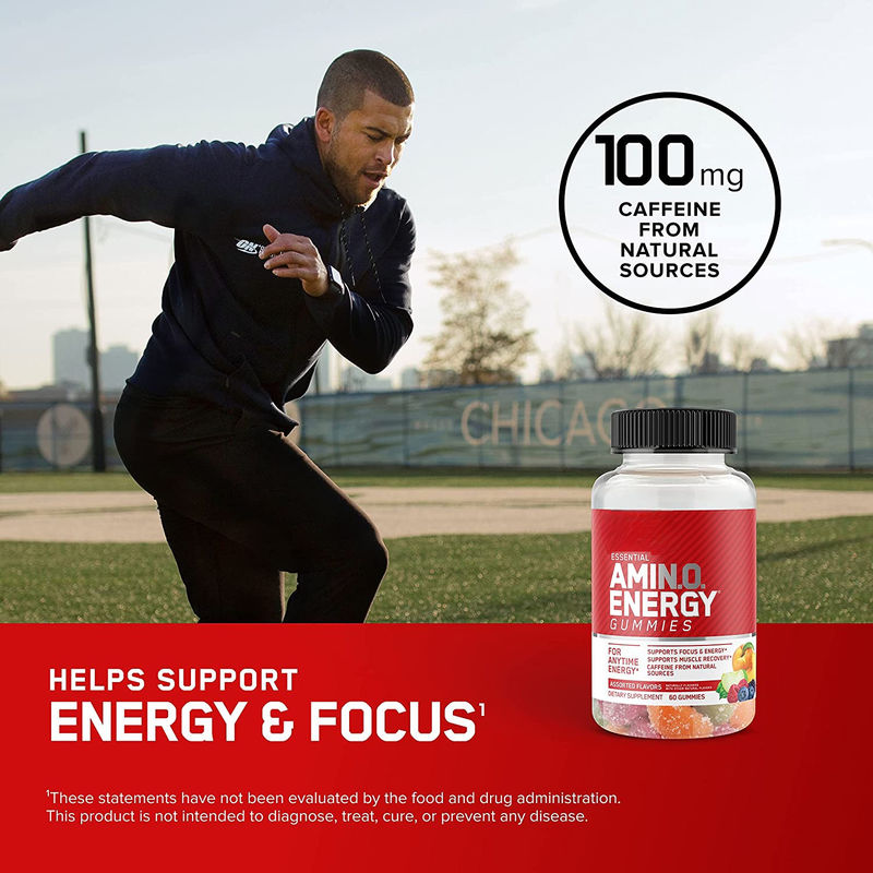 Oem supporta il recupero energetico muscolare Amino Energy Gummies Supplement For Anytime Energy