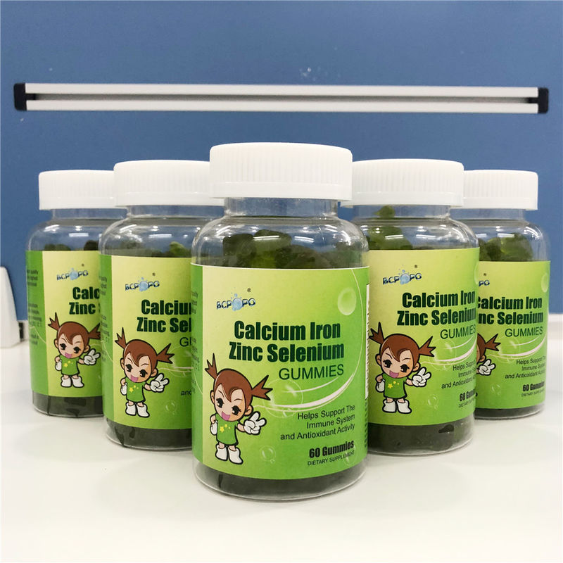 Oem Private Label Calcio Ferro Zinco Selenio Gomma Trace Elemento Supplemento Immunostimolante Per Bambini