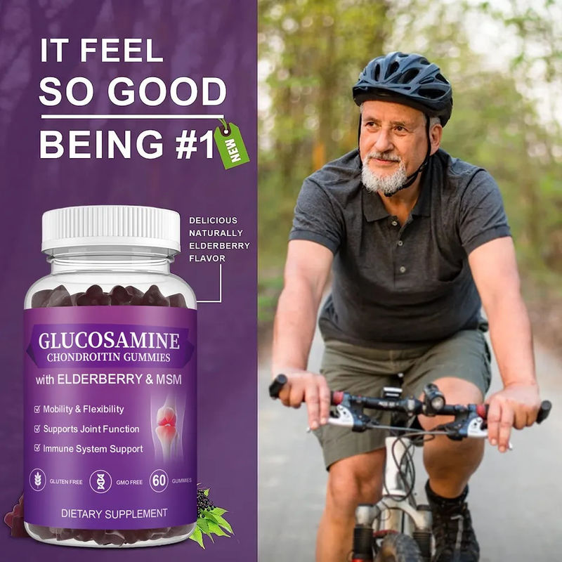 Oem Private Label Msm Supplemento per anziani Glucosamina Chondroitin gomme con supporto articolare e antiossidante immune