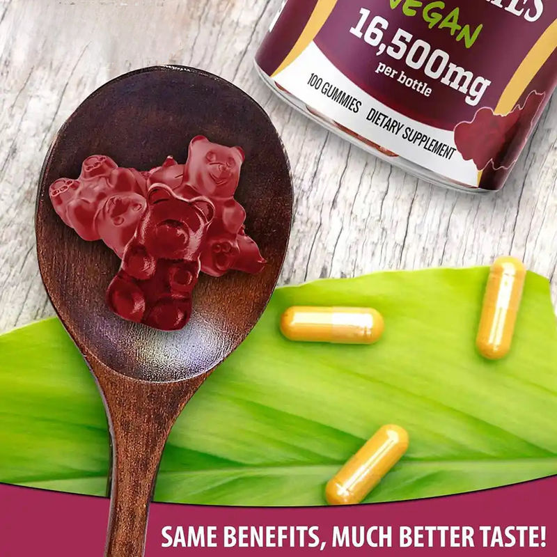 Oem Private Label Sugar Free Organic Beet Root Gummies per la salute del cuore