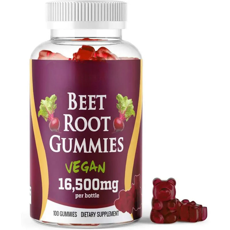Oem Private Label Sugar Free Organic Beet Root Gummies per la salute del cuore