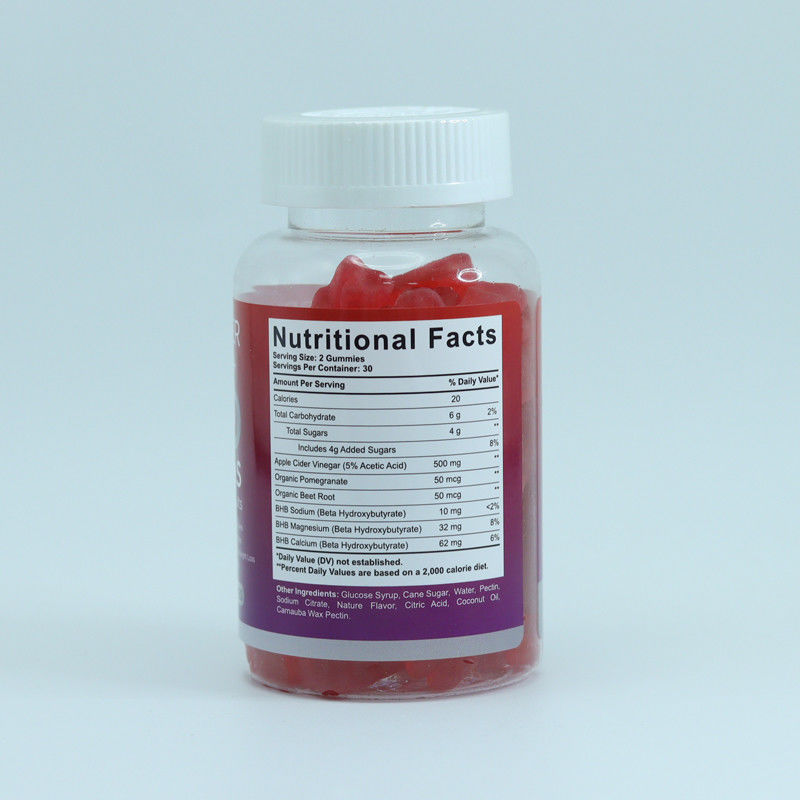 Oem Supplementi di etichetta privata 60 Conti Aceto di sidro di mele Acv Keto Bhb Gomme gelatina caramelle gomma