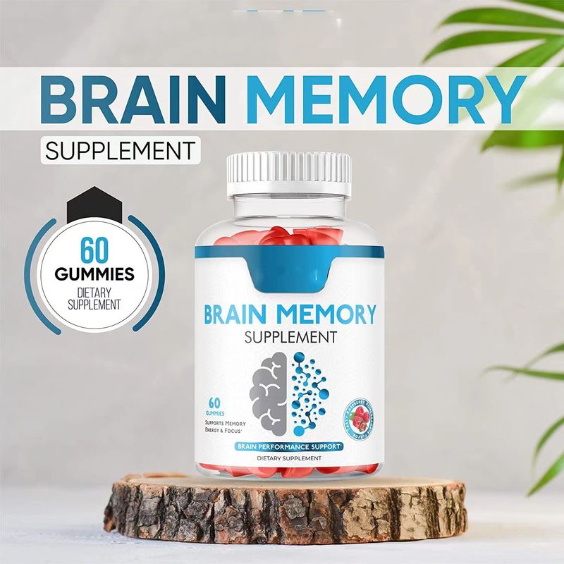 Oem Private Label Vegan Gummy Candy Focus Migliora la memoria Nootropics Brain Booster Supplement Nootropic Gummies