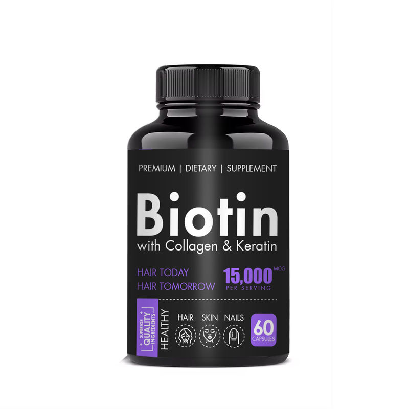 Oem Private Label Vendita Calda Capelli Pelle E Unghie Supplementi Collagene E Keratina Biotina Softgel Capsula