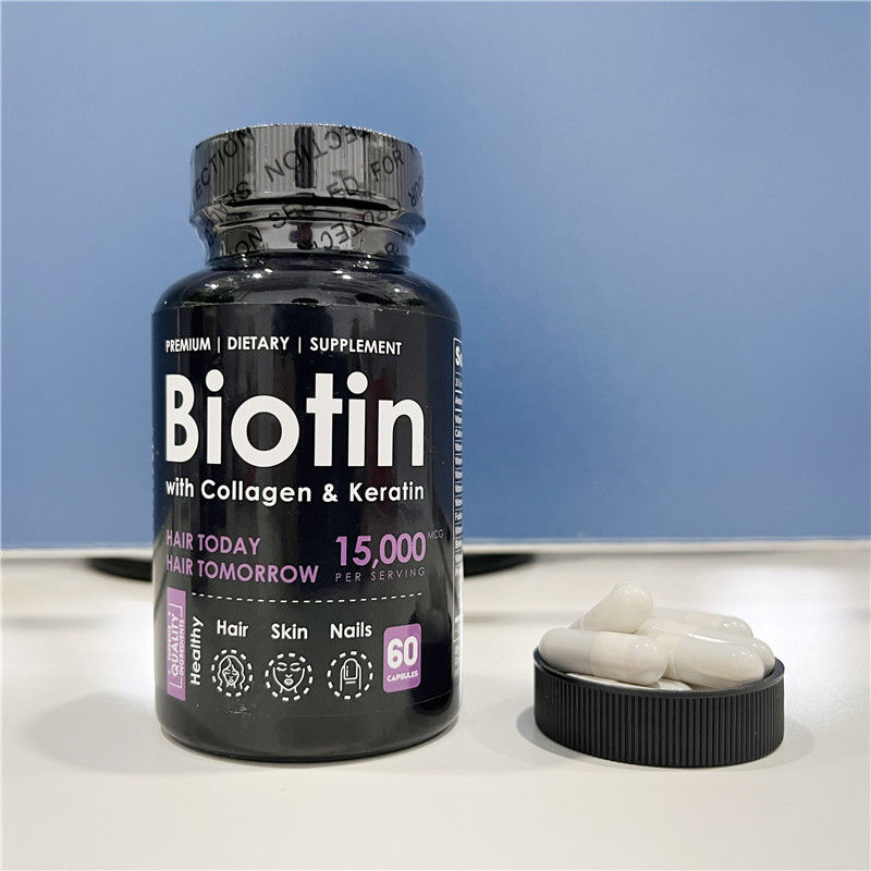 Oem Private Label Vendita Calda Capelli Pelle E Unghie Supplementi Collagene E Keratina Biotina Softgel Capsula
