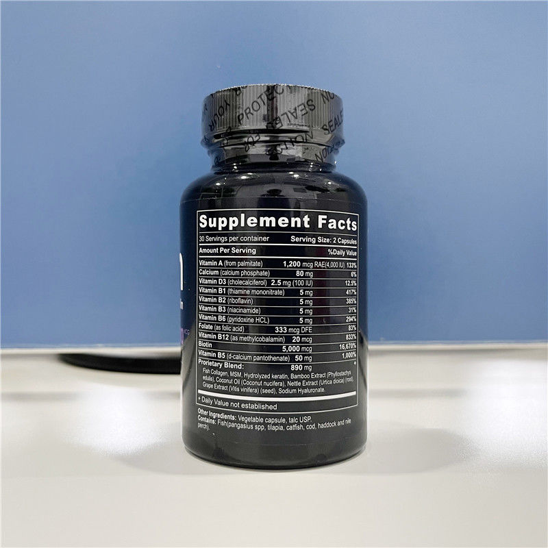 Oem Private Label Vendita Calda Capelli Pelle E Unghie Supplementi Collagene E Keratina Biotina Softgel Capsula
