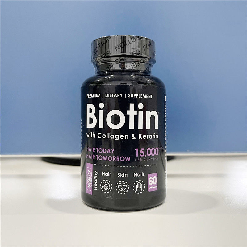 Oem Private Label Vendita Calda Capelli Pelle E Unghie Supplementi Collagene E Keratina Biotina Softgel Capsula
