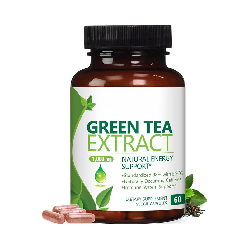 Oem Private Label Supplemento per la salute a base di erbe Capsule di tè verde Supporto al cuore E salute antiossidante Capsule di tè verde