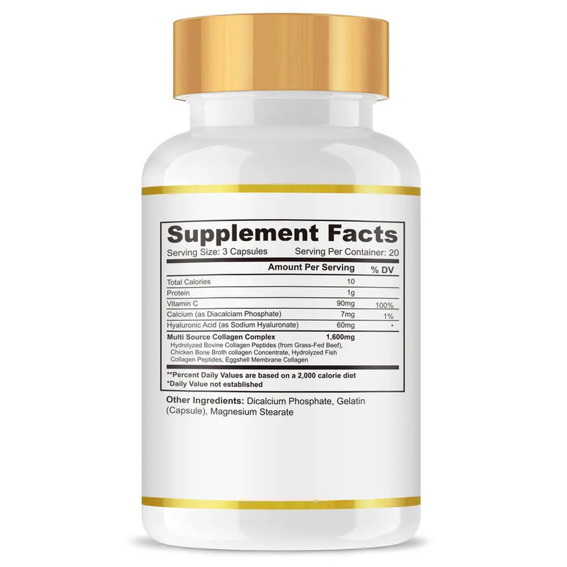 Capsule di collagene multi idrolizzate per l' anti-invecchiamento e la bellezza della pelle Collagene in polvere Softgel Capsule integratori
