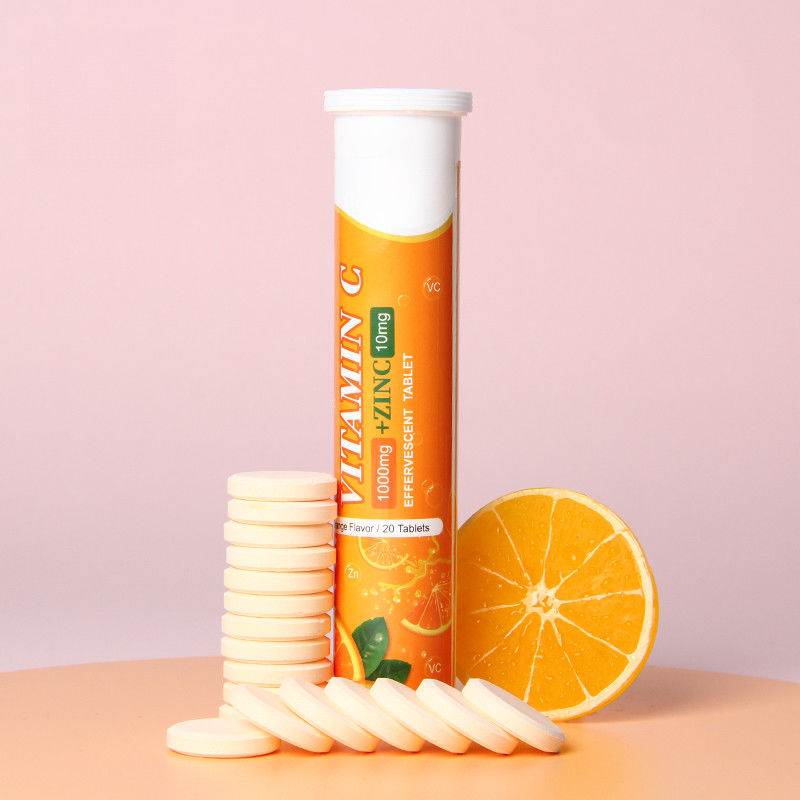 Oem Private Label Formula personalizzata Supplementi sanitari Vitamina C 1000mg E Zinc 10mg Effervescente Tablet