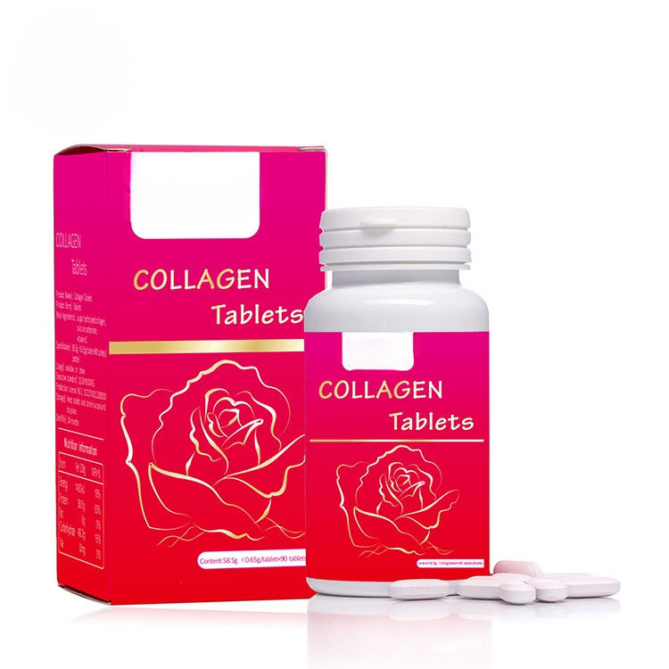 Oem Private Label Supplementi di formula personalizzati Capsule sbiancanti per la pelle compresse di collagene di rondine masticabili
