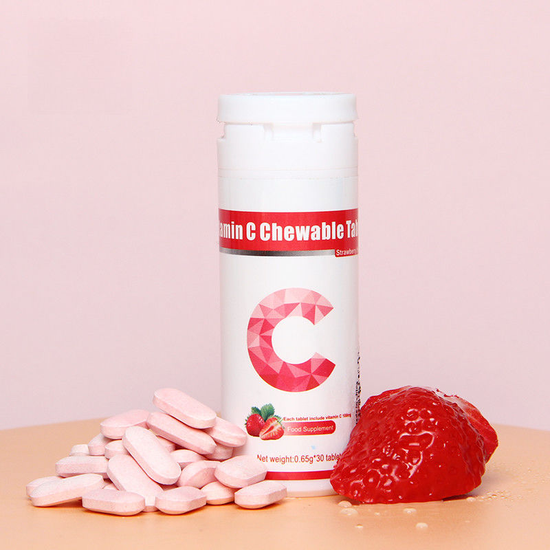 Oem Private Label Supplementi per il sbiancamento della pelle Immunità Personalizzazioni Vitamina C 100mg 500mg Comprimiti masticabili