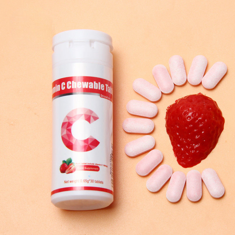 Oem Private Label Supplementi per il sbiancamento della pelle Immunità Personalizzazioni Vitamina C 100mg 500mg Comprimiti masticabili
