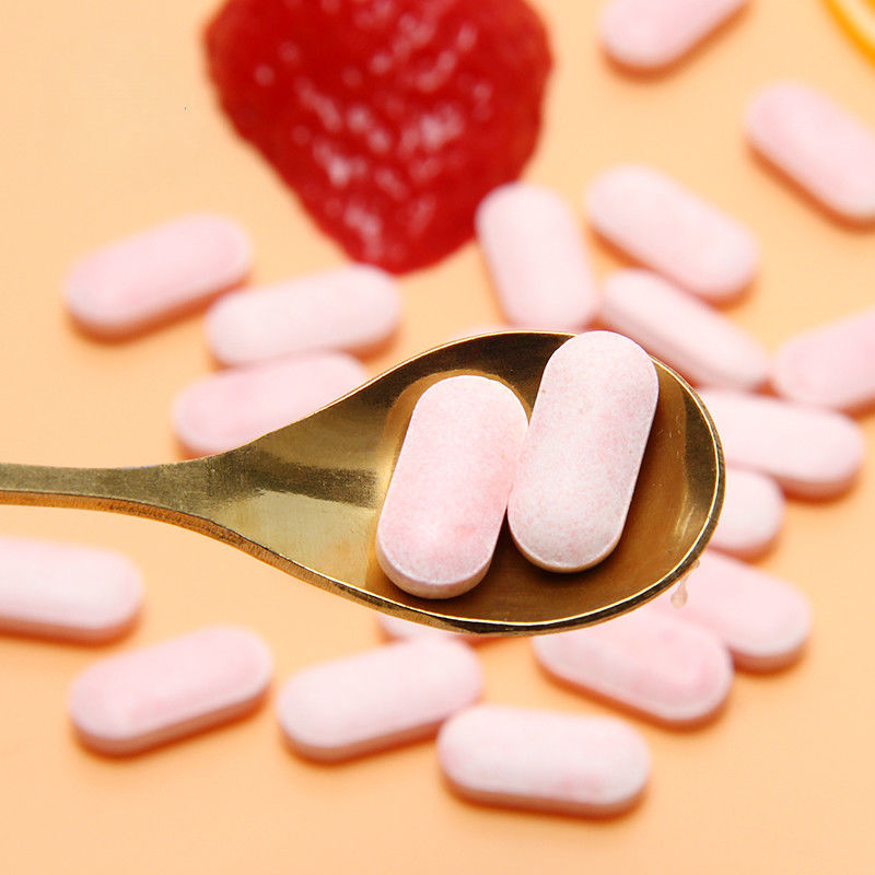 Oem Private Label Supplementi per il sbiancamento della pelle Immunità Personalizzazioni Vitamina C 100mg 500mg Comprimiti masticabili